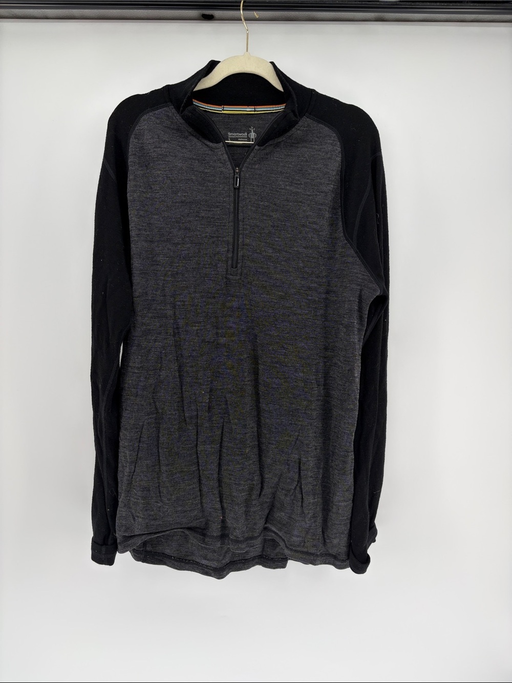 Smartwool Men's Half-Zip Pullover Sweater - Black/Charcoal